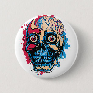 Zombie Brain Ronde Button 5,7 Cm