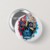 Zombie Brain Ronde Button 5,7 Cm (Voorkant /achterkant)