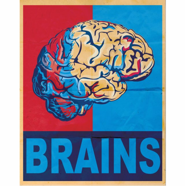 Zombie Brain Staand Fotobeeldje (Voorkant)