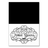 Zombie Brains  Elegant Halloween Food Tent Kaart (Voorkant)