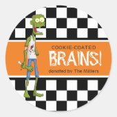 Zombie Brains ID213 Ronde Sticker (Voorkant)