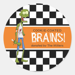 Zombie Brains ID213 Ronde Sticker
