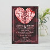 Zombie Brains Wedding Invitation Kaart (Staand voorkant)