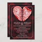 Zombie Brains Wedding Invitation Kaart (Voorkant / Achterkant)