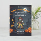 Zombie Brandweerman. Zombie Apocalypse Party Kaart (Staand voorkant)