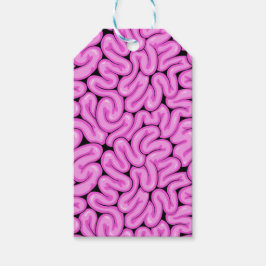 Zombie brein patroon cadeaulabel