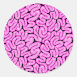 Zombie brein patroon ronde sticker