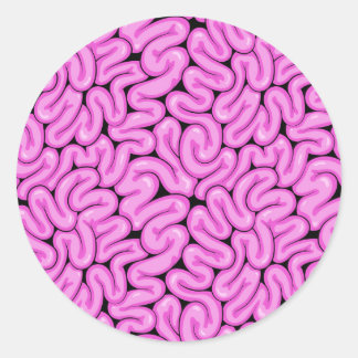 Zombie brein patroon ronde sticker