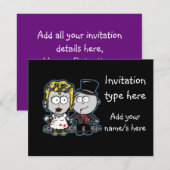 Zombie bride en groom bruiloft uitnodigingen aanpa (Voorkant / Achterkant)