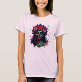 Zombie Bride Horror Halloween Art T-shirt