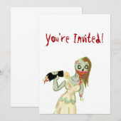 Zombie Bride Uitnodigingen (Voorkant / Achterkant)
