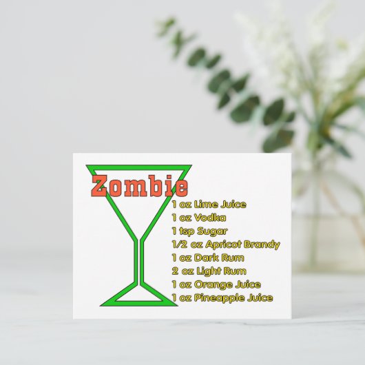 Zombie Briefkaart (Staand voorkant)