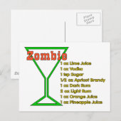 Zombie Briefkaart (Voorkant / Achterkant)