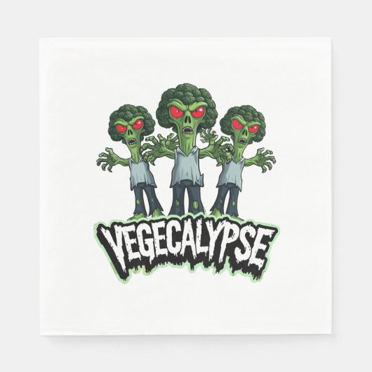 Zombie Broccoli - Vegecalypse Servet (Voorkant)