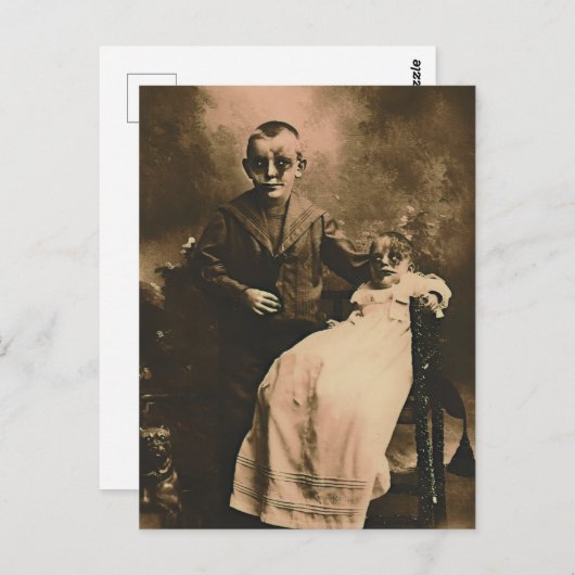 Zombie Broers en Zussen Briefkaart (Voorkant / Achterkant)