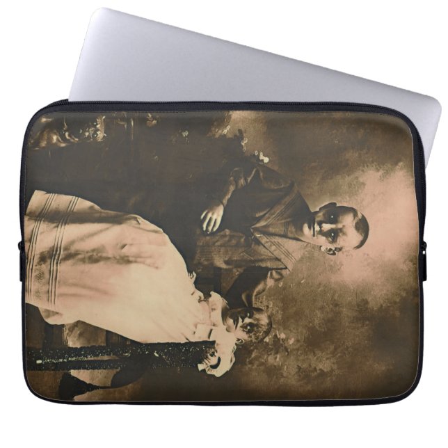 Zombie Broers en Zussen Laptop Sleeve (Voorkant)