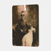 Zombie Broers en Zussen Metalen Ornament (Voorkant links)