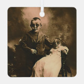 Zombie Broers en Zussen Metalen Ornament (Achterkant)