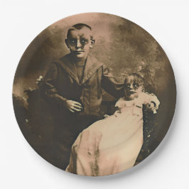 Zombie Broers en Zussen Papieren Bordje