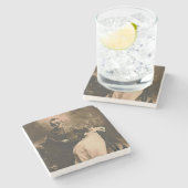 Zombie Broers en Zussen Stenen Onderzetter (Zijkant)