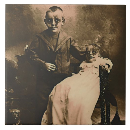 Zombie Broers en Zussen Tegeltje (Voorkant)