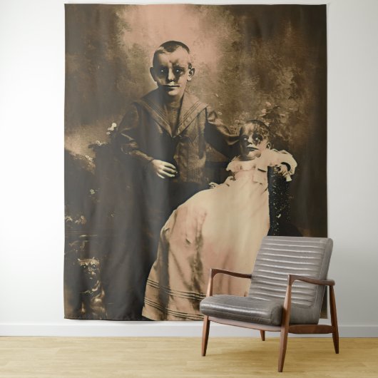 Zombie Broers en Zussen Wandkleed (In situ)