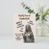 Zombie bruid echtscheiding partij uitnodiging vrij (Staand voorkant)