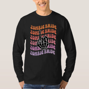 Zombie Bruid Tot de Dood Ons Scheiden Verjaat Brui T-shirt
