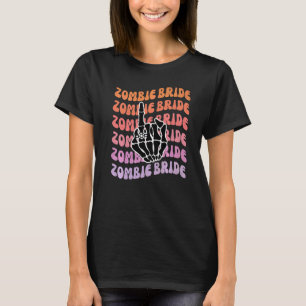 Zombie Bruid Tot de Dood Ons Scheiden Verjaat Brui T-shirt