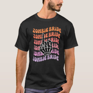 Zombie Bruid Tot de Dood Ons Scheiden Verjaat Brui T-shirt