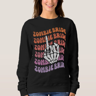 Zombie Bruid Tot de Dood Ons Scheiden Verlovingspa Trui