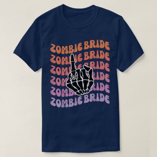 Zombie Bruid Tot de Dood Ons Scheidt vrijgezellenf T-shirt (Design voorkant)