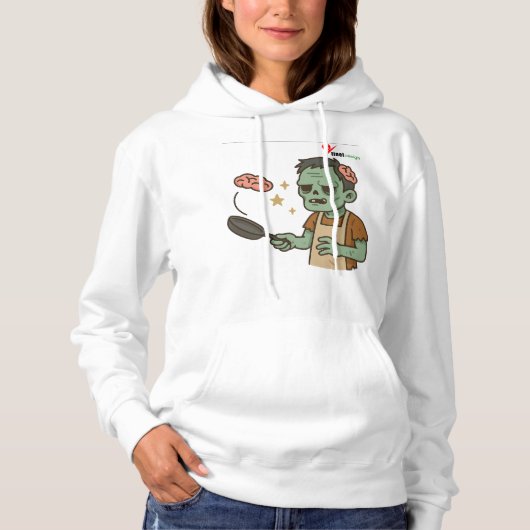 Zombie Brunch – Brain Pancake Flip Hoodie (Voorkant)