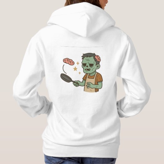 Zombie Brunch – Brain Pancake Flip Hoodie (Achterkant)