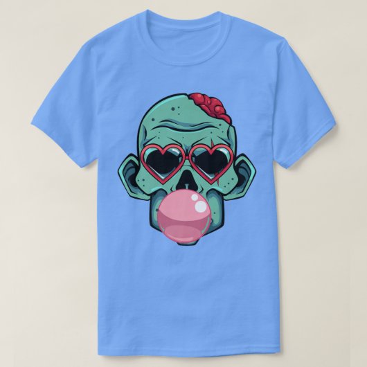 Zombie Bubblegum Lazy Halloween Costume Funny Mons T-shirt (Design voorkant)