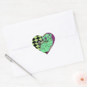 Zombie Bull Dog Hart Sticker (Envelop)