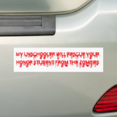 Zombie Bumpersticker (Op auto)