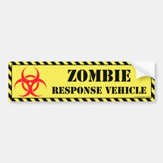 Zombie-Bumpersticker Bumpersticker (Voorkant)