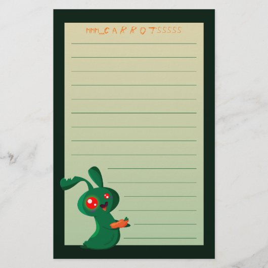 Zombie Bunny Briefpapier (Voorkant)