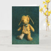 Zombie Bunny Greetings Card Kaart (Gele Bloem)