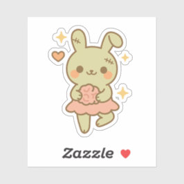 Zombie Bunny met Snoep Brain Sticker