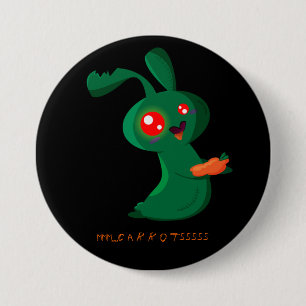 Zombie Bunny Ronde Button 7,6 Cm