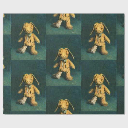 Zombie Bunny Wrapping Paper Cadeaupapier (Vlak)