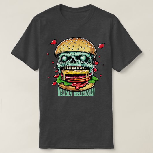 Zombie Burger Deadly Delicious T-shirt (Design voorkant)