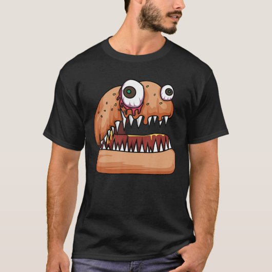 Zombie Burger Fast Food Snacks Hamburger Lover T-shirt (Voorkant)