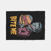 Zombie Burger Grappig Eten Halloween Fleece Deken (Voorkant (Horizontaal))