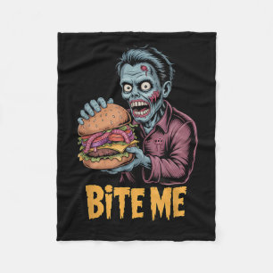 Zombie Burger Grappig Eten Halloween Fleece Deken