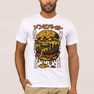 Zombie Burger Skull - Creepy Funny Horror Eten Kun T-shirt