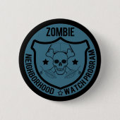 Zombie, buurvrouw ronde button 5,7 cm (Voorkant)