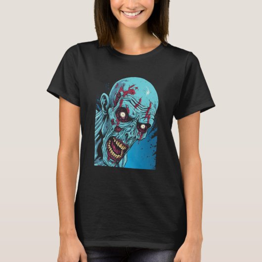Zombie by Haunted Horror Halloween 3 T-shirt (Voorkant)